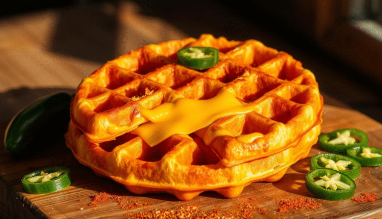 Jalapeño Cheddar Waffles