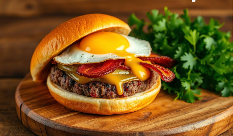 Keto bbreakfast burger recipe