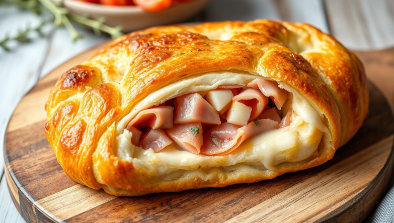 HAM AND CHEESE KETO STROMBOLI